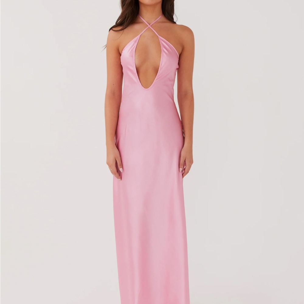Noir Symphony Maxi Dress- Pink